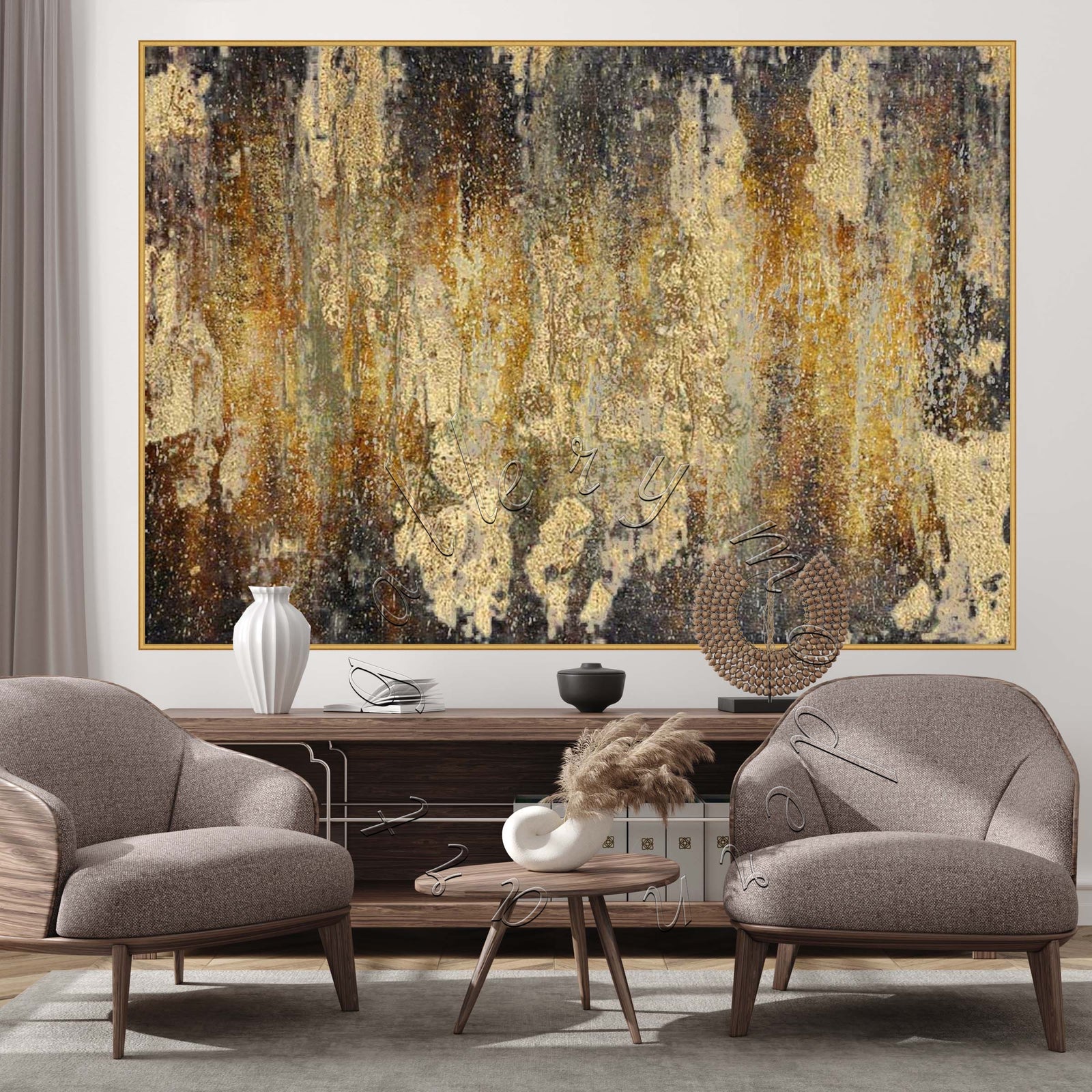 Gold Abstract Paintings - Gallery Modern Art