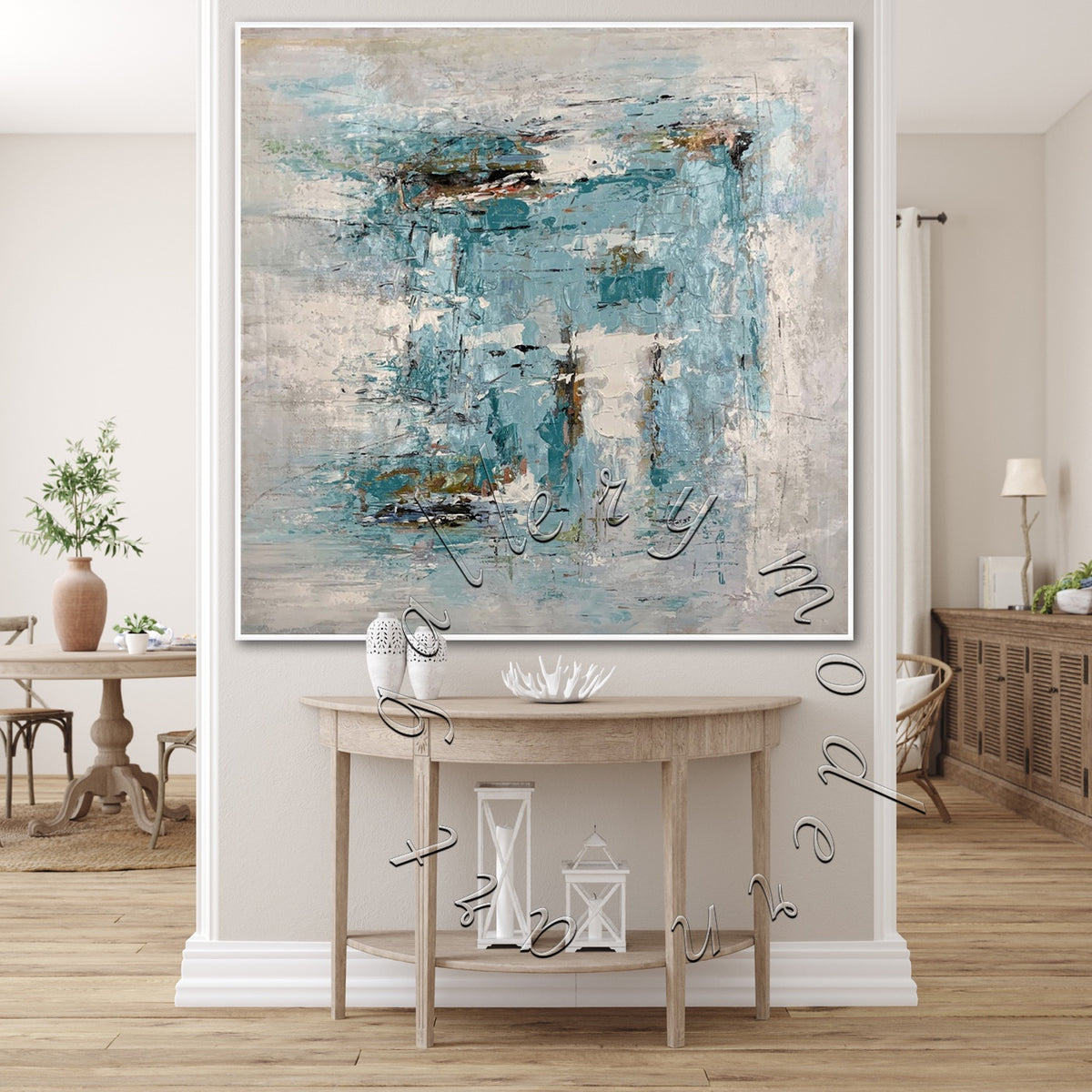 Texture Abstract Original Painting, Large Modern Abstract Painting, Square Wall Art